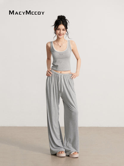 MacyMccoy MMC2026111 Draped Striped Tank Top Set(2color)