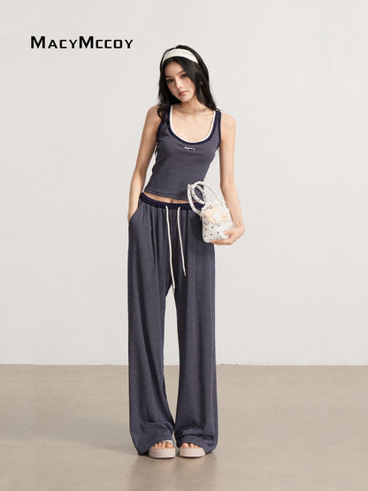 MacyMccoy MMC2026111 Draped Striped Tank Top Set(2color)