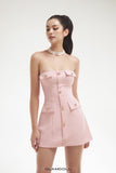Glam Doll Pink Strapless Dress