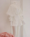 Oia Mimosa Shirt and Liliana Shorts Suit White