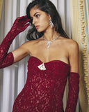 NJ nana jacqueline Red lace bodice skirt