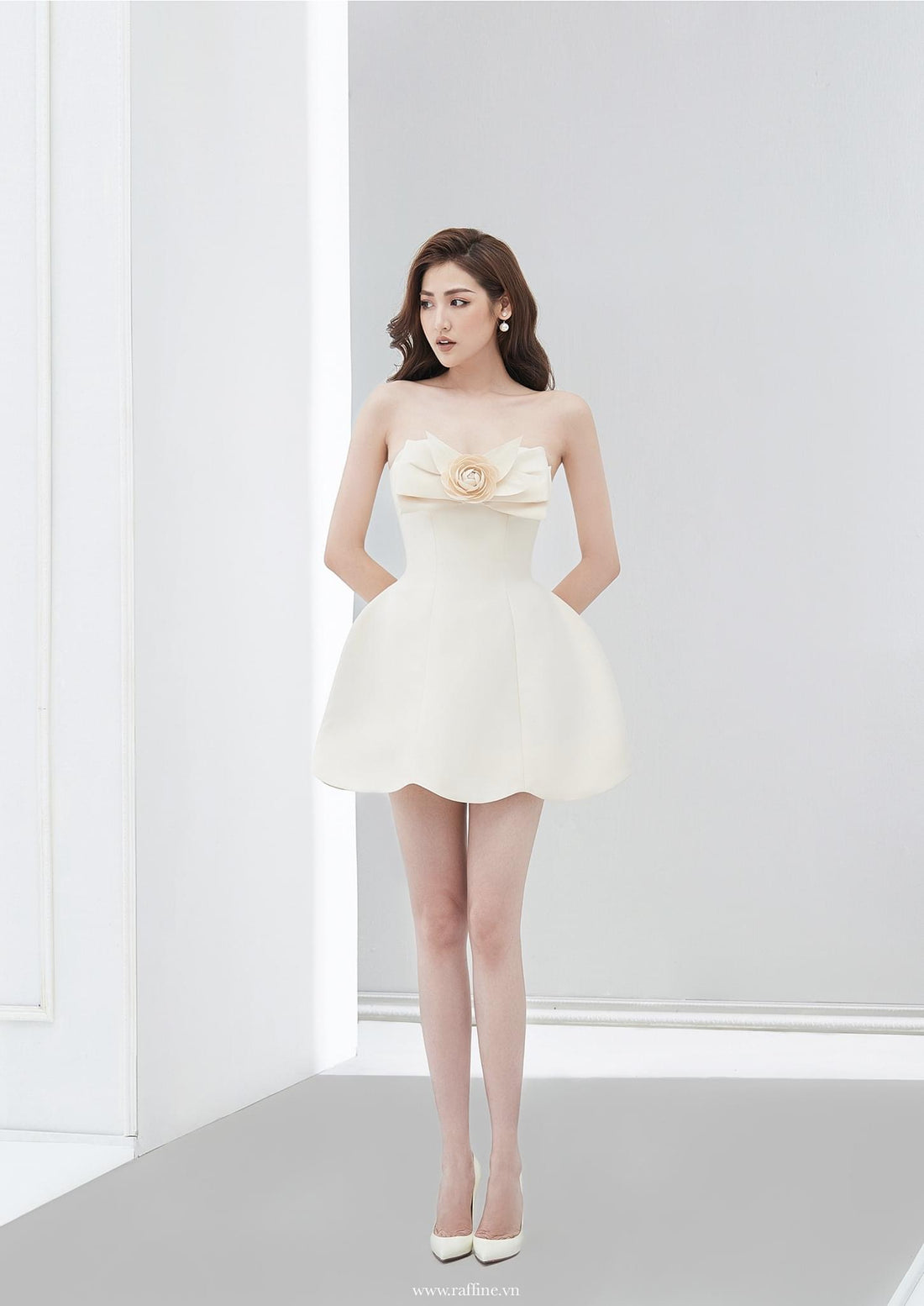 Raffiné Castle Strapless Mini Dress