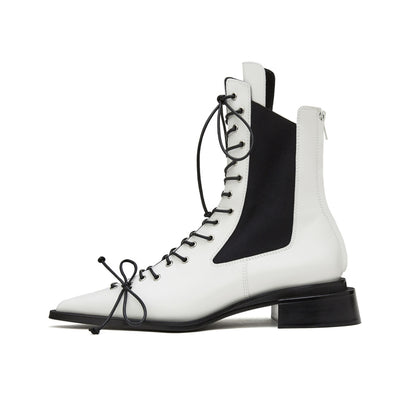 CHINCHIN Pointed Strap Decorative Short Boots