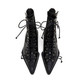 CHINCHIN Pointed Strap Decorative Short Boots