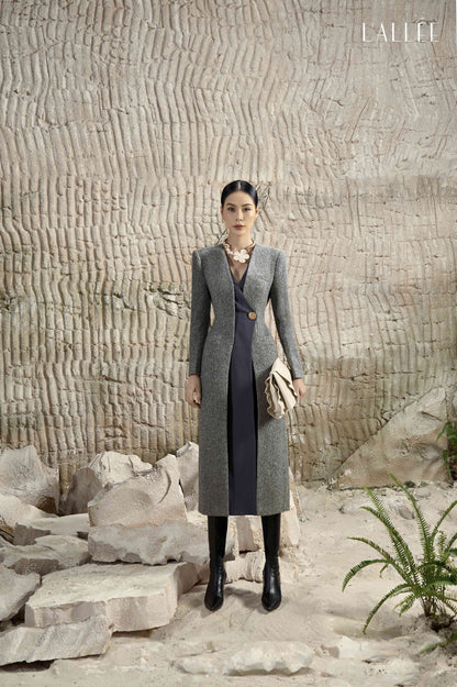 LALLEE overcoat grey dress