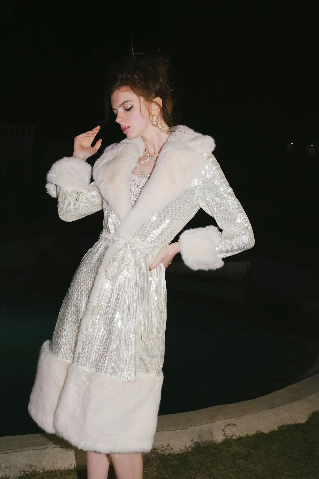 wardrobes by chen simple embroidered sequin coat