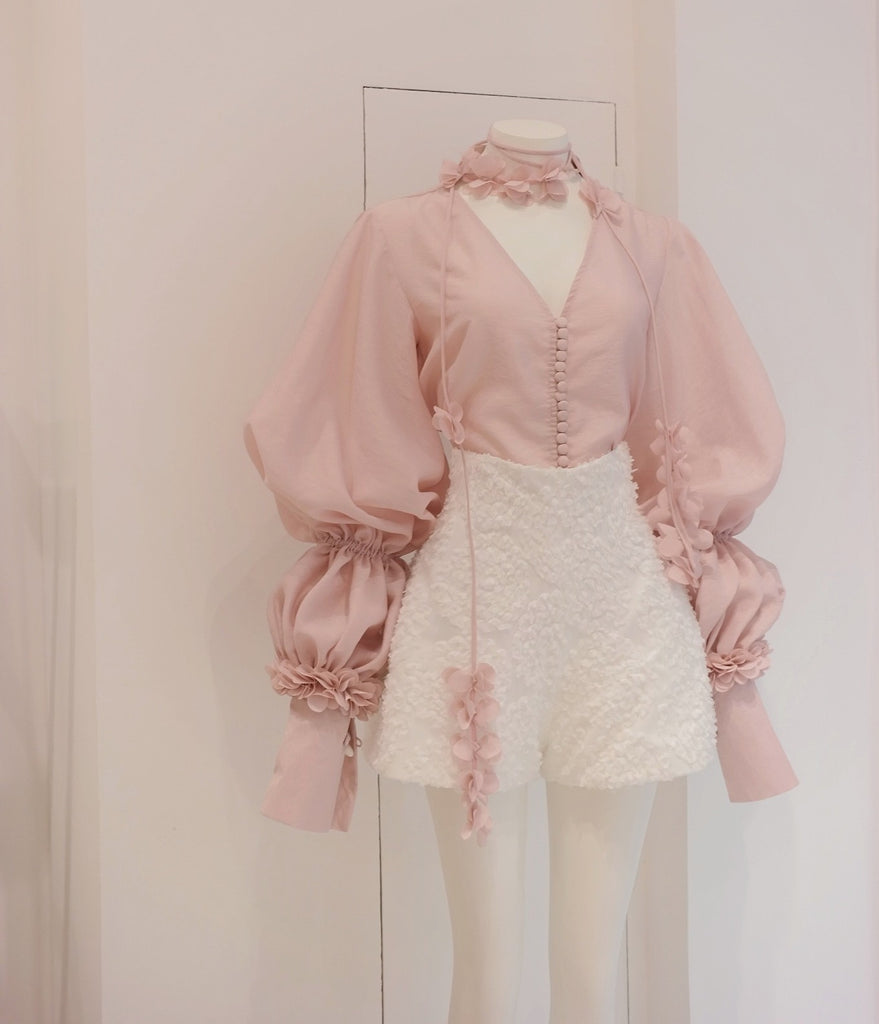 Oia Mimosa Shirt and Liliana Shorts Suit Pink