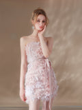 wardrobes  by chen pink flower cake dress