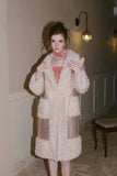 wardrobes by chen pink diamond fur one-piece coat dress