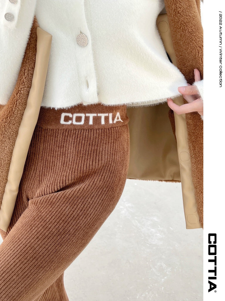 COTTIA Logo Knitted Trousers
