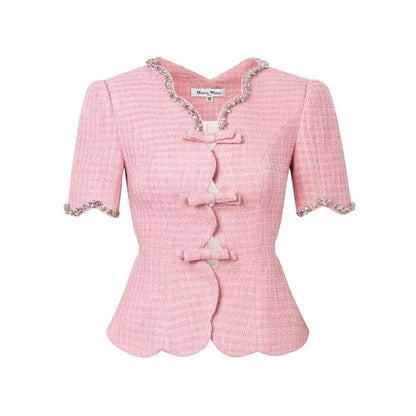 Masion Wester Pink Wave Edge Top&amp; Skirt