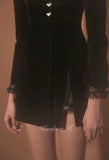 Kirakira.M Diamond Black Velvet Suit Dress