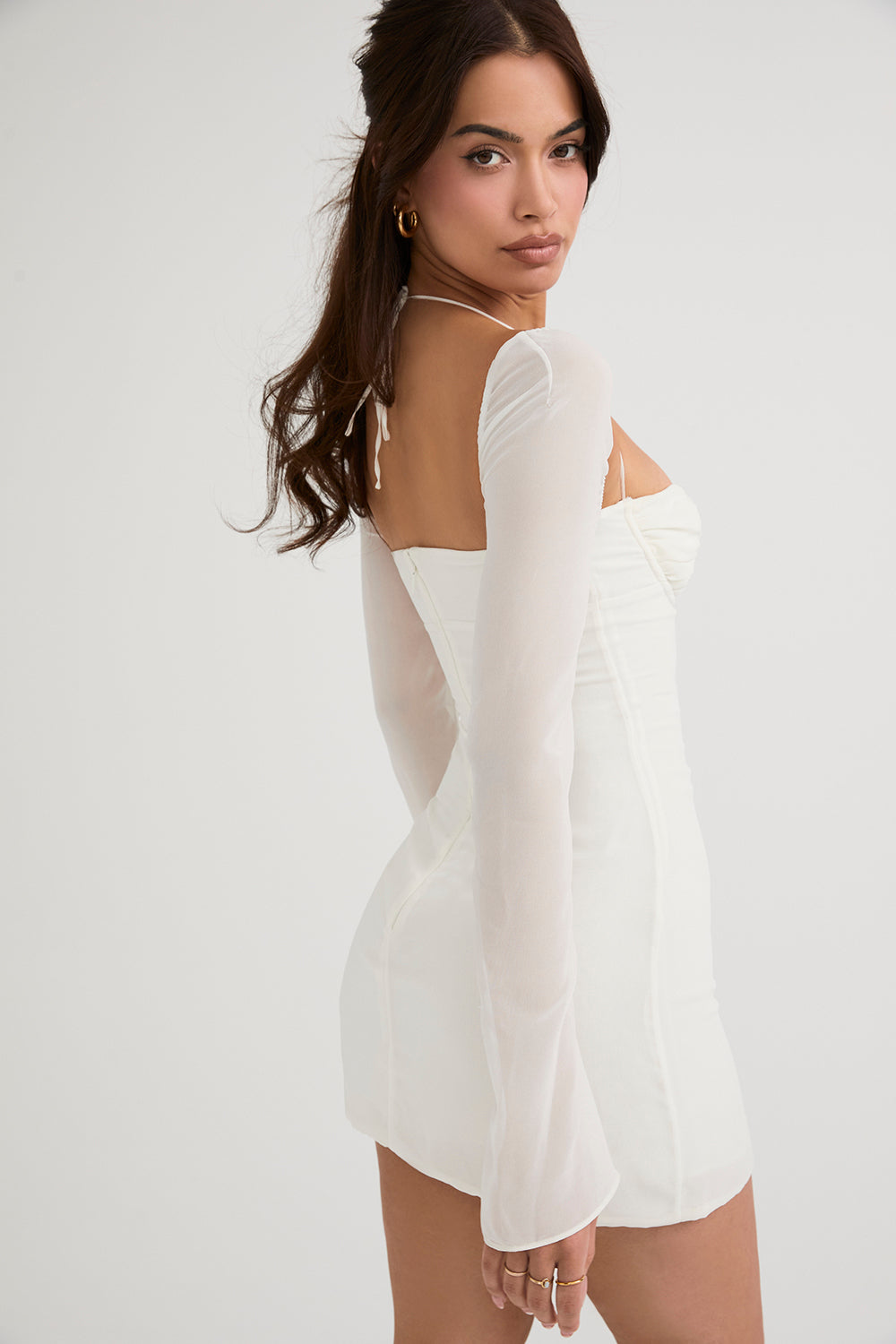House Of CB BABYDOLL chiffon halter mini dress CHUUI_Collection House Of CB BABYDOLL chiffon halter mini dress CHUUI_Collection