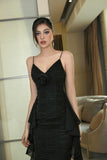 MAEL FEMME Black Ribbon Midi Dress