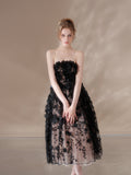 wardrobes by chen black flower bodice dress