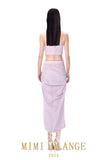 Mimi plange 3D flower linen top & skirt