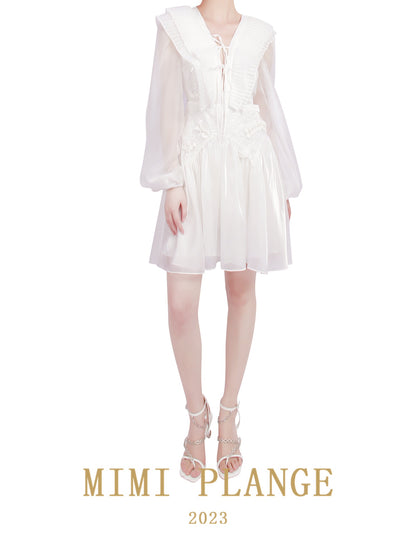 Mimi Plange white angle silky dress