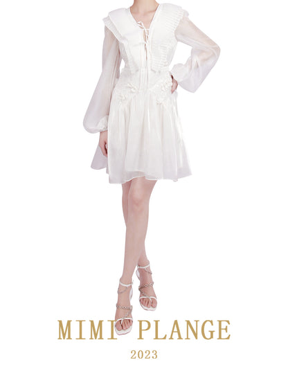 Mimi Plange white angle silky dress