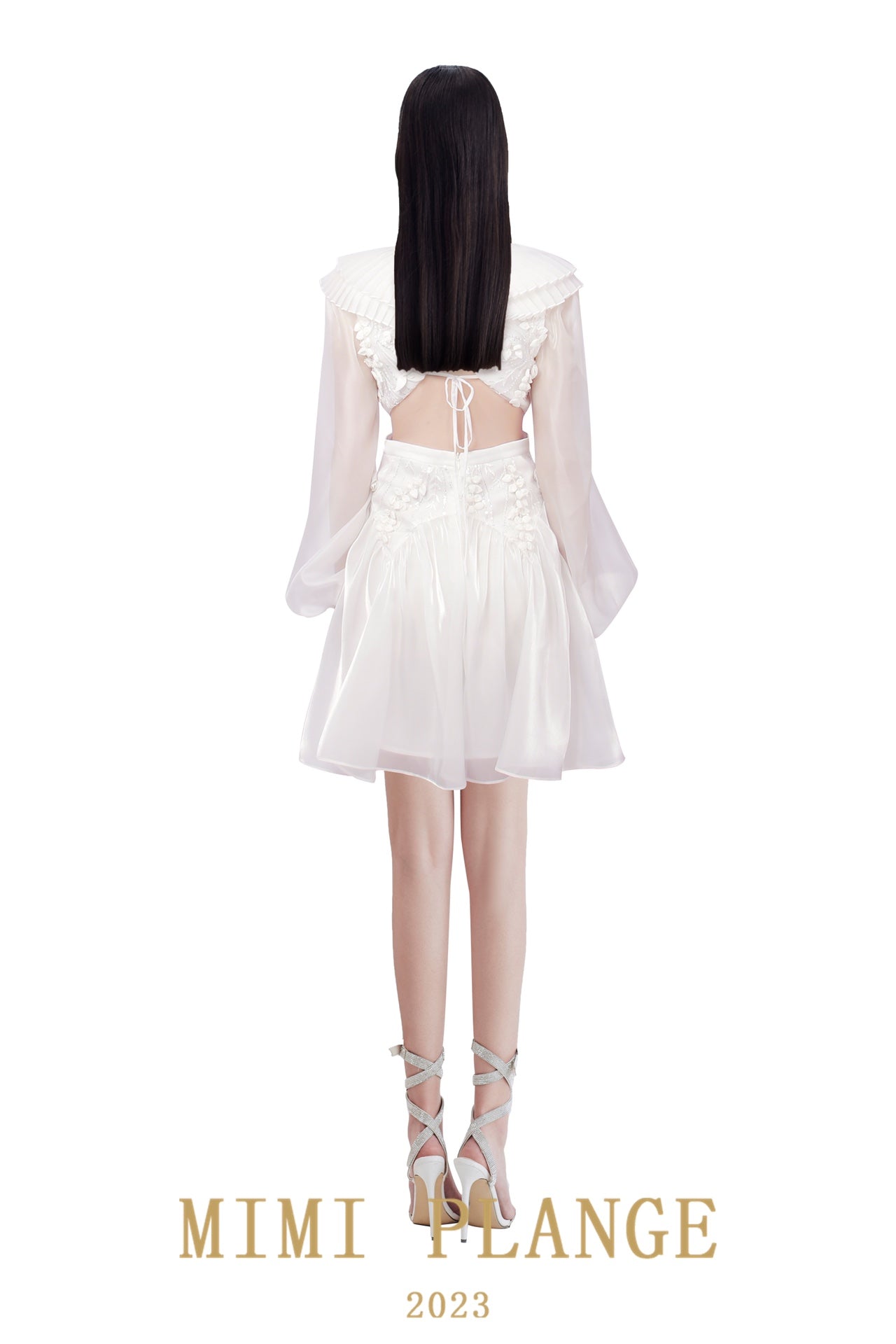 Mimi Plange white angle silky dress