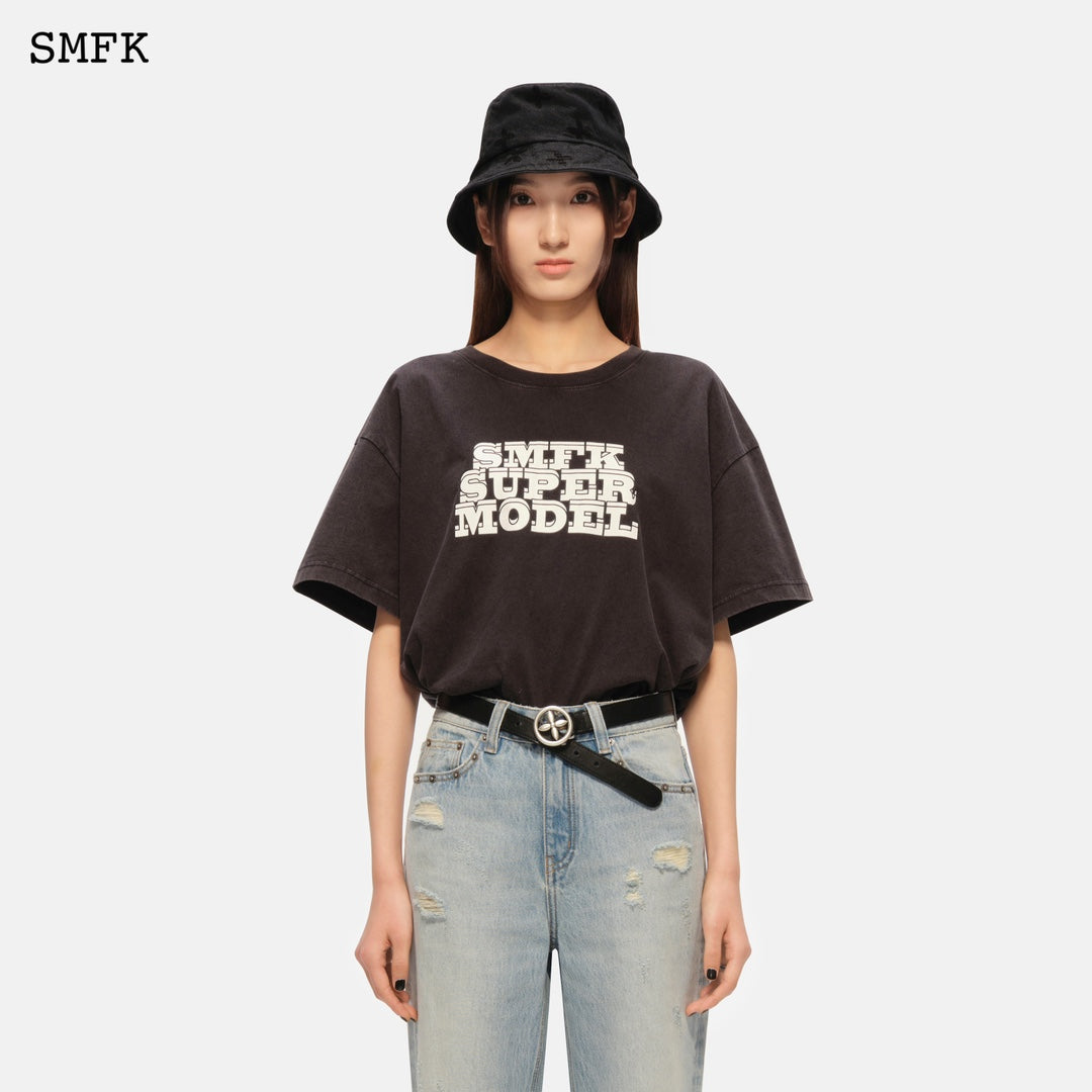 SMFK Model Oversized Vintage Loose Tee