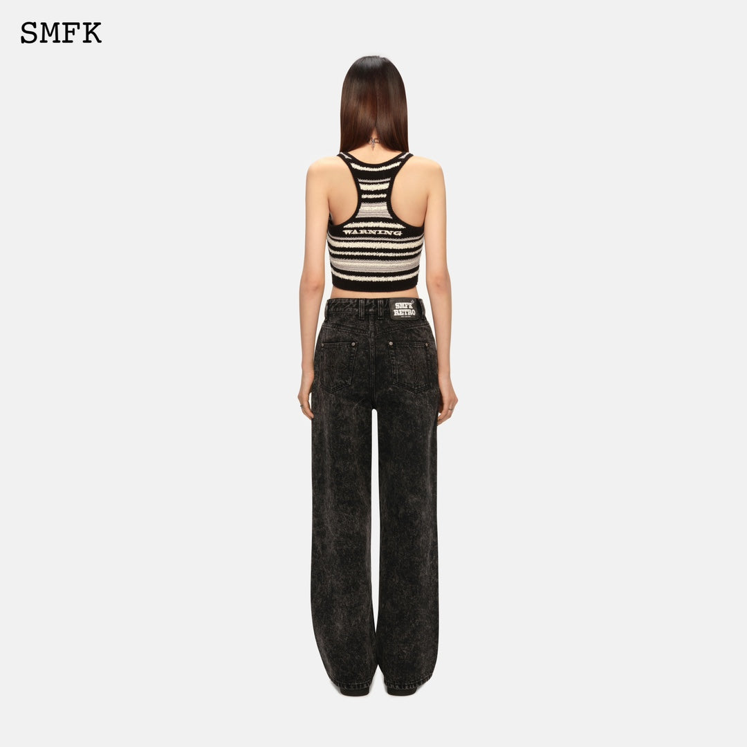 SMFK Compass Vintage striped knit vest