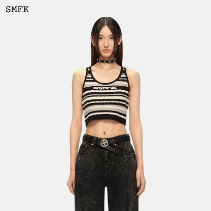 SMFK Compass Vintage striped knit vest