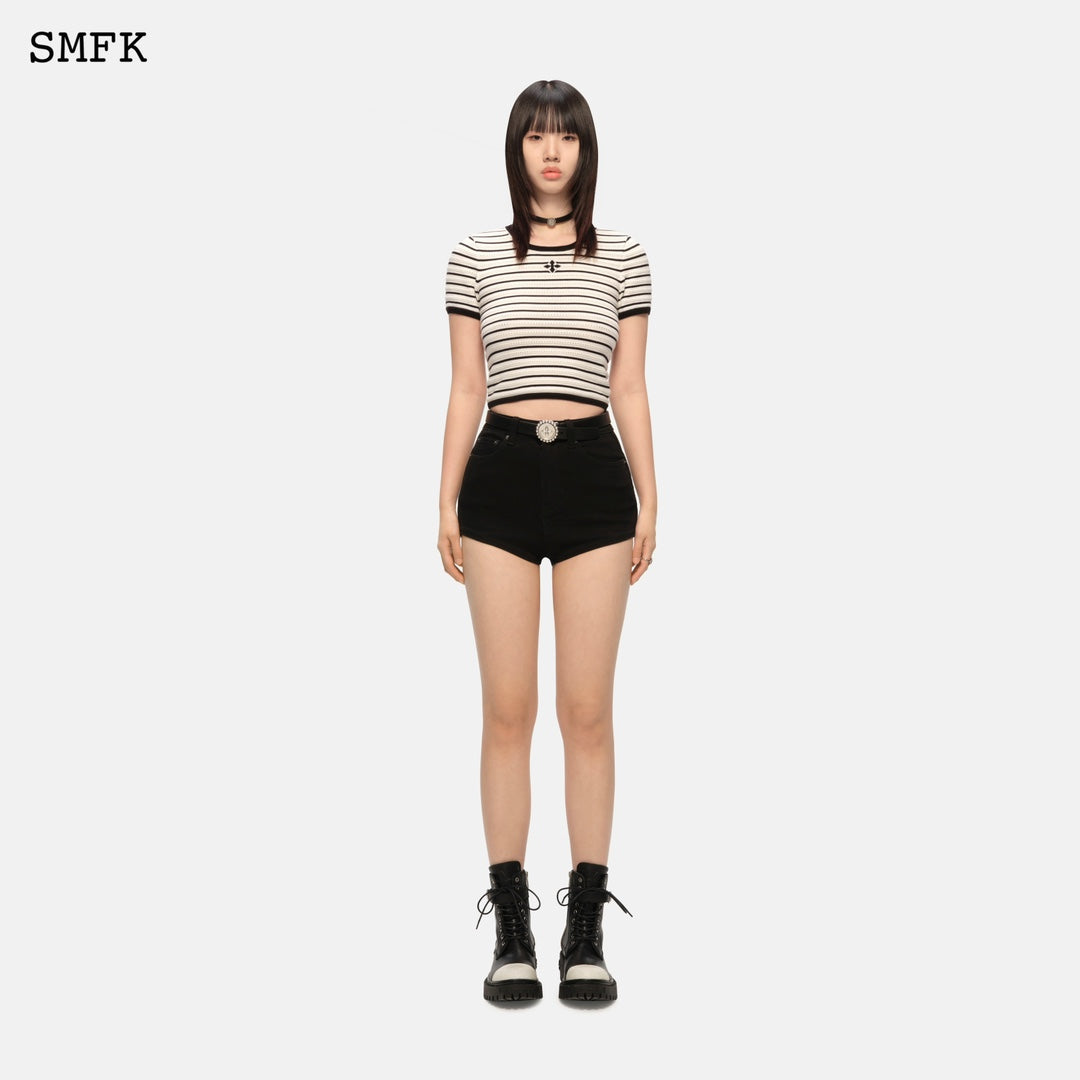 SMFK Compass Striped knit tee