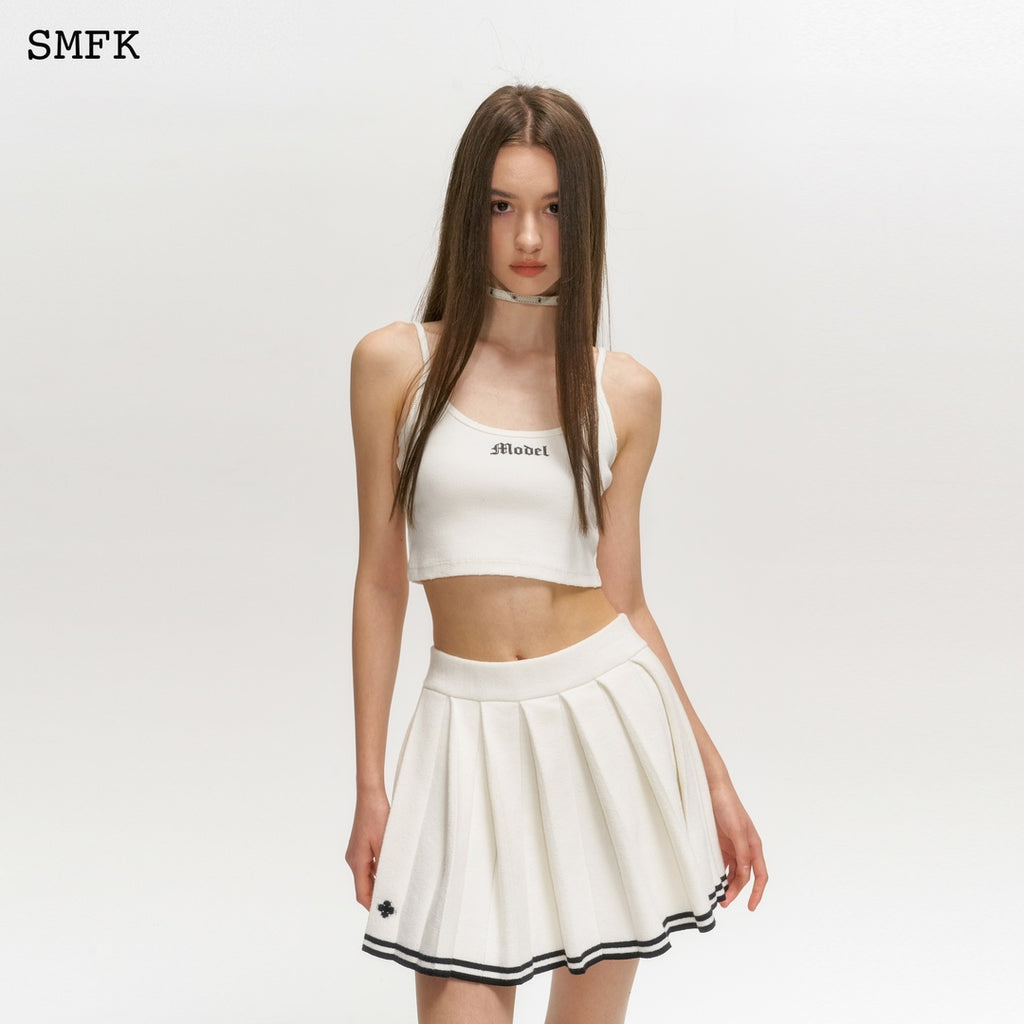 SMFK Vintage Cashmere Pleated Skirt