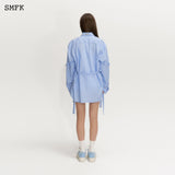 SMFK Blue Sky Stripe Retro Tunic Shirt