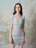 wardrobes by chen Light blue crystal dres