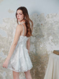 Wardrobes by Chen crystal flower diamond slip dress