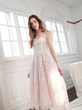 Wardrobes by Chen fairy flower pink midi-dress