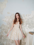 Wardrobes by Chen bright glitter flower mini-dress