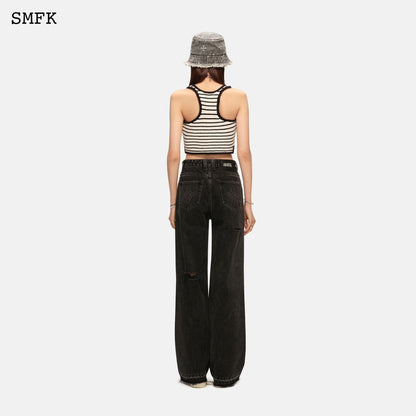 SMFK Compass Vintage striped knit vest