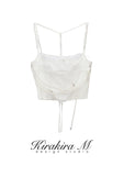 Kirakira.M pearl white lace strap OR skirt