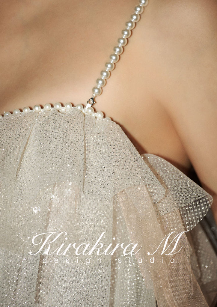 Kirakira.M Champagne sparkling top OR skirt with shorts